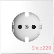Накладка розетки электрической со шторками, белый лотос, Merten MTN2330-6035