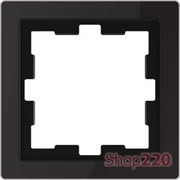 Рамка 1 пост, черный оникс (стекло), Merten MTN4010-6503