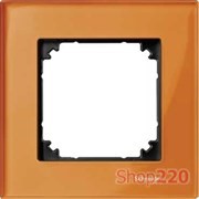 Рамка 1 пост, оранжевый кальцит, Merten M-Elegance Стекло MTN404102