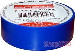 Изолента самозатухающая, 10м, синяя, e.tape.pro.10.blue Enext p0450005