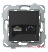 Розетка компьютерная RJ45, антрацит soft-touch, PLK0731241 Plank Electrotechnic