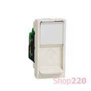 Розетка компьютерная RJ45, 5 STP, бежевый, 1 модуль, Unica New Schneider NU341244