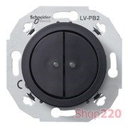 Низковольтный кнопочный выключатель, 2 полюса, черный, Renova WDE011271 Schneider