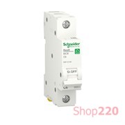 Автомат 6А, 1 полюса, уставка С, Resi9 R9F12106 Schneider Electric