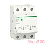 Автомат 10А, 3 полюса, уставка С, Resi9 R9F12310 Schneider Electric