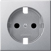 Накладка электрической розетки, алюминий, Merten MTN2331-0460