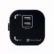 Трековая розетка USB, черный, Pandora Black EH-PT-002B
