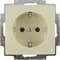 Розетка электрическая с заземлением, слоновая кость, ABB 20 EUC-92-507 Basic 55 - фото 48506