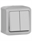 Выключатель IP44 2-клавишный универсальный, серый, 782381 Legrand Forix - фото 74061