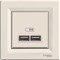 USB розетка, кремовый, EPH2700223 Schneider Electric Asfora - фото 77194