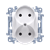 Розетка двойная без заземления, модуль, белый, SIMON10 - фото 88151