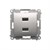 Розетка USB для зарядки, двойная, 2.1А, серебро, SIMON54 - фото 88545
