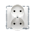 Розетка электрическая двойная без заземления, модуль, белый, Basic Simon - фото 89741