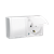 Розетка электрическая двойная с заземлением и крышкой, белый, AQUARIUS IP54 Simon - фото 89830