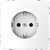 Розетка 220В со шторками, белый лотос, D-Life Merten MTN2300-6035 - фото 94021
