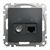 Розетка телевизионная и компьютерная TV+RJ45 кат. 6 UTP, черный, Sedna Design - фото 97061